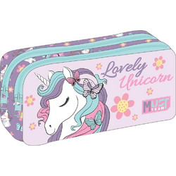 Must Lovely Unicorn Κασετίνα Βαρελάκι με 2 Θήκες Λιλά 586283