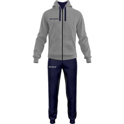 Givova King Ανδρικό Σετ Φόρμας με Λάστιχο Γκρι Navy Μπλε TT014