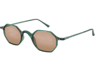 Charlett CA364 C444 Ανδρικά Γυαλιά Ηλίου Πολυγωνικά Κοκάλινα Πράσινα με Καφέ Φακό