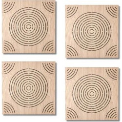 Acustico Audiodesigner Circle Pattern Ηχοαπορροφητικά Πάνελ 50x50x5cm 4τμχ Ξύλινα