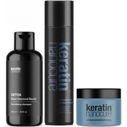 Keratin Nanocure Hydration Σετ Περιποίησης Μαλλιών Conditioner 500ml + Μάσκα 250ml + Σαμπουάν 250ml