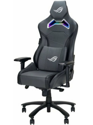 Asus Rog Chariot X Καρέκλα Gaming Δερματίνης με Ρυθμιζόμενα Μπράτσα και RGB Μαύρη 90GC01M0-MSG040