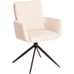 HomeMarkt Πολυθρόνα Περιστρεφόμενη Μπεζ Blans HM9942.07