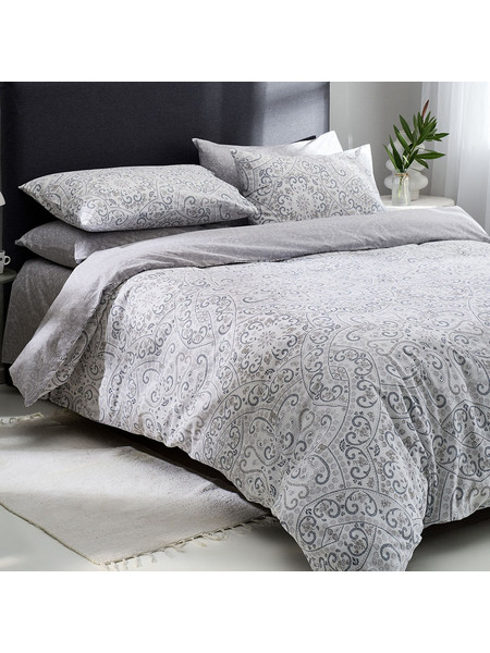 Vesta Home Σετ Σεντόνια Διπλά Βαμβακερά 200x270 Batic 1 Grey
