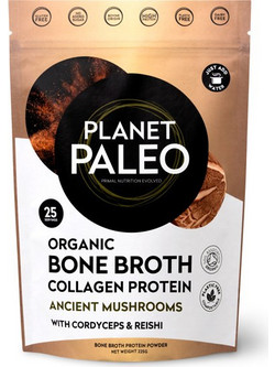 Planet Paleo Organic Bone Broth Collagen Protein Ancient Mushrooms Cordyceps & Reishi Πρωτεΐνη 225gr