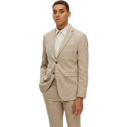 Selected Καλοκαιρινό Ανδρικό Blazer Υφασμάτινο με Στενή Εφαρμογή Μπεζ 16087868