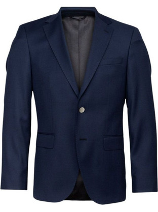 Hugo Boss Χειμερινό Ανδρικό Blazer Υφασμάτινο με Κανονική Εφαρμογή Navy Μπλε 50426811-407