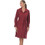 PNN Nightwear Γυναικεία Ρόμπα Χειμωνιάτικη Fleece Μπορντό 1243-0022-1