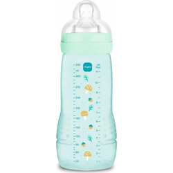 MAM Easy Active Πλαστικό Μπιμπερό με Θηλή Σιλικόνης κατά των Κολικών 6+ Μηνών Mushrooms Turquoise 330ml