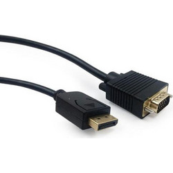 Cablexpert Καλώδιο DisplayPort 1.1 to VGA Male 1.8m Black CCP-DPM-VGAM-6
