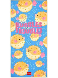Legami Pufferfish Παιδική Πετσέτα Θαλάσσης Microfiber Μπλε 85x180cm BT0031