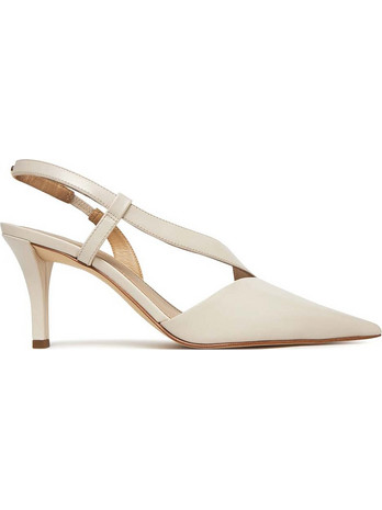 Michael Kors Jaida Γόβες Slingback Δερμάτινες με Τακούνι Στιλέτο Εκρού 40S5JDMP1L-740
