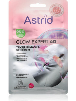Astrid Glow Expert Sheet Μάσκα Προσώπου για Λάμψη 1τμχ