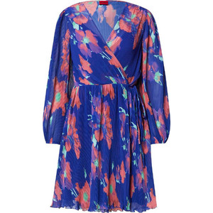Hugo Mini Φόρεμα για Γάμο / Βάπτιση Floral Κρουαζέ Royal Blue 50533864-970 Hugo Mini Φόρεμα για Γάμο / Βάπτιση Floral Κρουαζέ Royal Blue 50533864-970