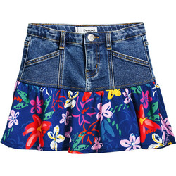 Desigual Παιδική Φούστα Τζιν Floral Μπλε Πολύχρωμη 25SGFD01-5008