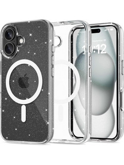 Tech-Protect Flexair Hybrid Magsafe Back Cover Glitter Clear (iPhone 16)