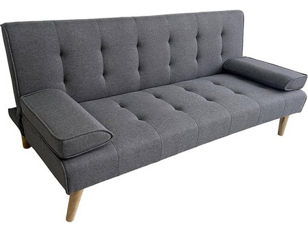 Zita Plus Meryl Grey Τριθέσιος Καναπές Κρεβάτι Γκρι 170x81x74cm 40.0206