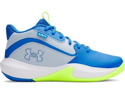 Under Armour Lockdown 7 Παιδικά Αθλητικά Παπούτσια για Μπάσκετ Γαλάζια Lime 3028513-453