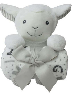 FreeON Sheep Κουβέρτα Αγκαλιάς Fleece με Λούτρινο 75x90 Λευκή
