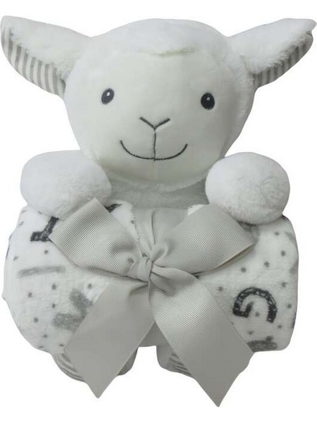 FreeON Sheep Κουβέρτα Αγκαλιάς Fleece με Λούτρινο 75x90 Λευκή