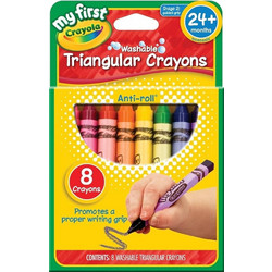 Crayola Triangular Κηρομπογιές Σετ 8τμχ