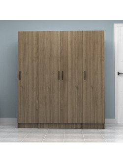Megapap Τετράφυλλη Ντουλάπα Ρούχων Vivian Καρυδί 160x51.8x181cm GP100-0117,3