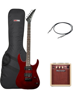 Jackson JS12 Dinky Ηλεκτρική Κιθάρα ST Style με Μαγνήτες HH & Ταστιέρα Amaranth Metallic Red Premium Bundle