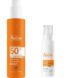 Avene Invisible Sun Care Spray SPF50 200ml + Anti-Age Fluid SPF50 50ml