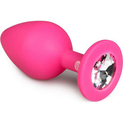 EasyToys Medium Πρωκτική Σφήνα Diamond Plug 8.5cm Ροζ