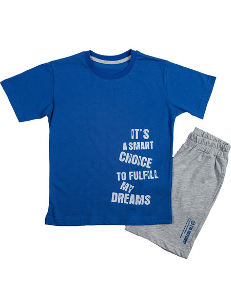 Joom Παιδικό Σετ για Αγόρι Καλοκαιρινό Royal Blue Γκρι 53125335