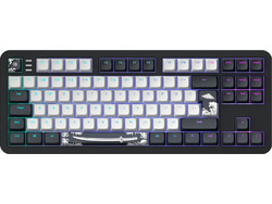 Dark Project ALU87B Bushido Μηχανικό Gaming Πληκτρολόγιο TenKeyLess με G3ms Moonstone Διακόπτες RGB Black White