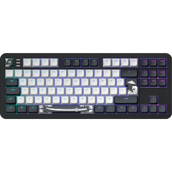 Dark Project ALU87B Bushido Μηχανικό Gaming Πληκτρολόγιο TenKeyLess με G3ms Moonstone Διακόπτες RGB Black White