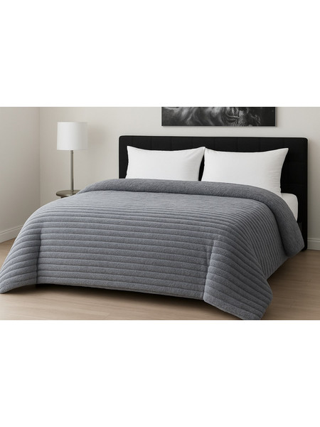 Le Blanc Κουβερτοπάπλωμα Υπέρδιπλο 220x240 Rib Light Grey