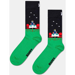 Happy Socks Table For Two Βαμβακερές Γυναικείες Κάλτσες Μαύρες Πράσινες με Σχέδια P001868