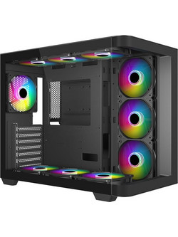 Supercase HallStatt 30A Black Gaming Midi Tower Κουτί Υπολογιστή με Πλαϊνό Παράθυρο