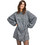 Funky Buddha Mini Βραδινό Φόρεμα Πλεκτό Ανθρακί FBL012-102-13