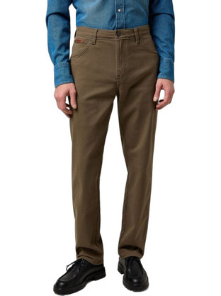 Wrangler Texas Tarmac Ανδρικό Τζιν Παντελόνι Κανονική Εφαρμογή Καφέ 112371644