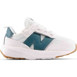 New Balance Little 370 Παιδικά Sneakers Λευκά Πετρόλ NW370SG