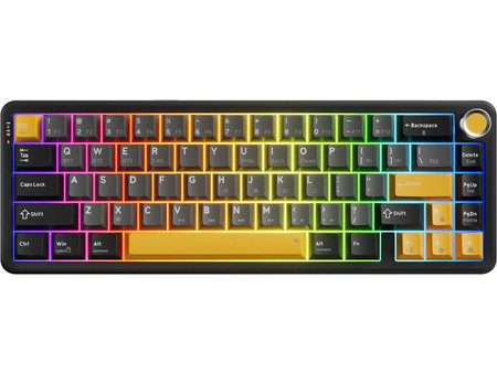 Marvo Titan 65 Ασύρματο Μηχανικό Gaming Πληκτρολόγιο 65% με Banana Crystal Διακόπτες RGB Black
