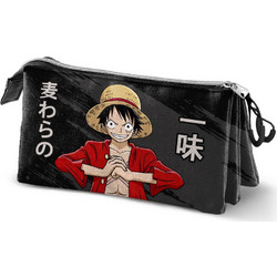 Karactermania One Piece Luffy Κασετίνα με 3 Θήκες Μαύρη 09478