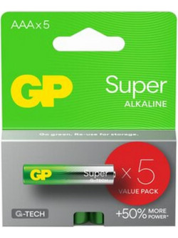 Gp Super Alkaline AAA 5τμχ