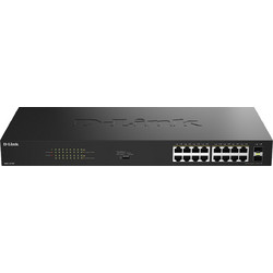 D-Link DGS-1018P Unmanaged L2 Switch με 16 Θύρες Ethernet 1000Mbps και 2 SFP θύρες