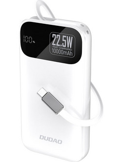 Dudao K31 Power Bank 10000mAh 22.5W με Θύρα USB-C Power Delivery White