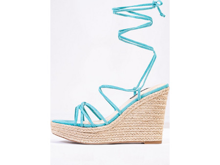 Nine West Havefun Καλοκαιρινές Γυναικείες Πλατφόρμες Ψηλές Γαλάζιες HAVEFUN2SU-421