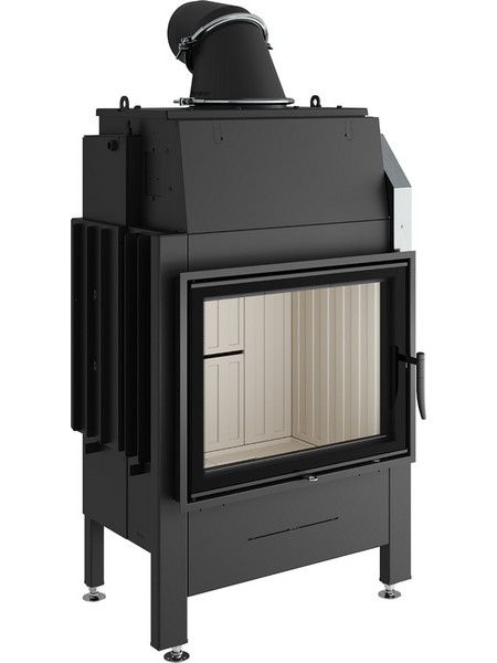 Spartherm Varia 1V H2O Black Eboris Ενεργειακό Τζάκι Αερόθερμο Ξύλου Ίσιο 8kW