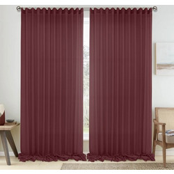 Lino Home Κουρτίνα Παραθύρου με Τρέσα 150x295 1010 Bordo