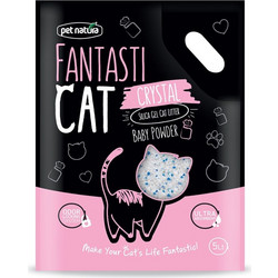 Pet Natura Fantasticat Crystal Κρυσταλλική Άμμος Γάτας με Άρωμα Πούδρα 5lt