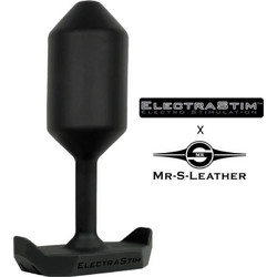 ElectraStim Electro Mr-S-Leather Πρωκτική Σφήνα Ασύρματη με Δόνηση 7.6cm Μαύρη D-237828