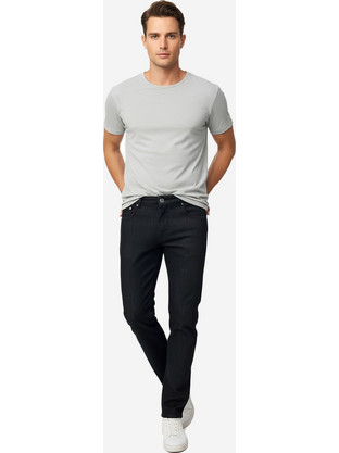 Trussardi 380 Icon Ανδρικό Τζιν Παντελόνι Slim Εφαρμογή Ανθρακί MJ380D70-023