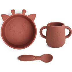Nuuroo Ebba Βρεφικό Σετ Φαγητού Σιλικόνης Mahogany 3τμχ